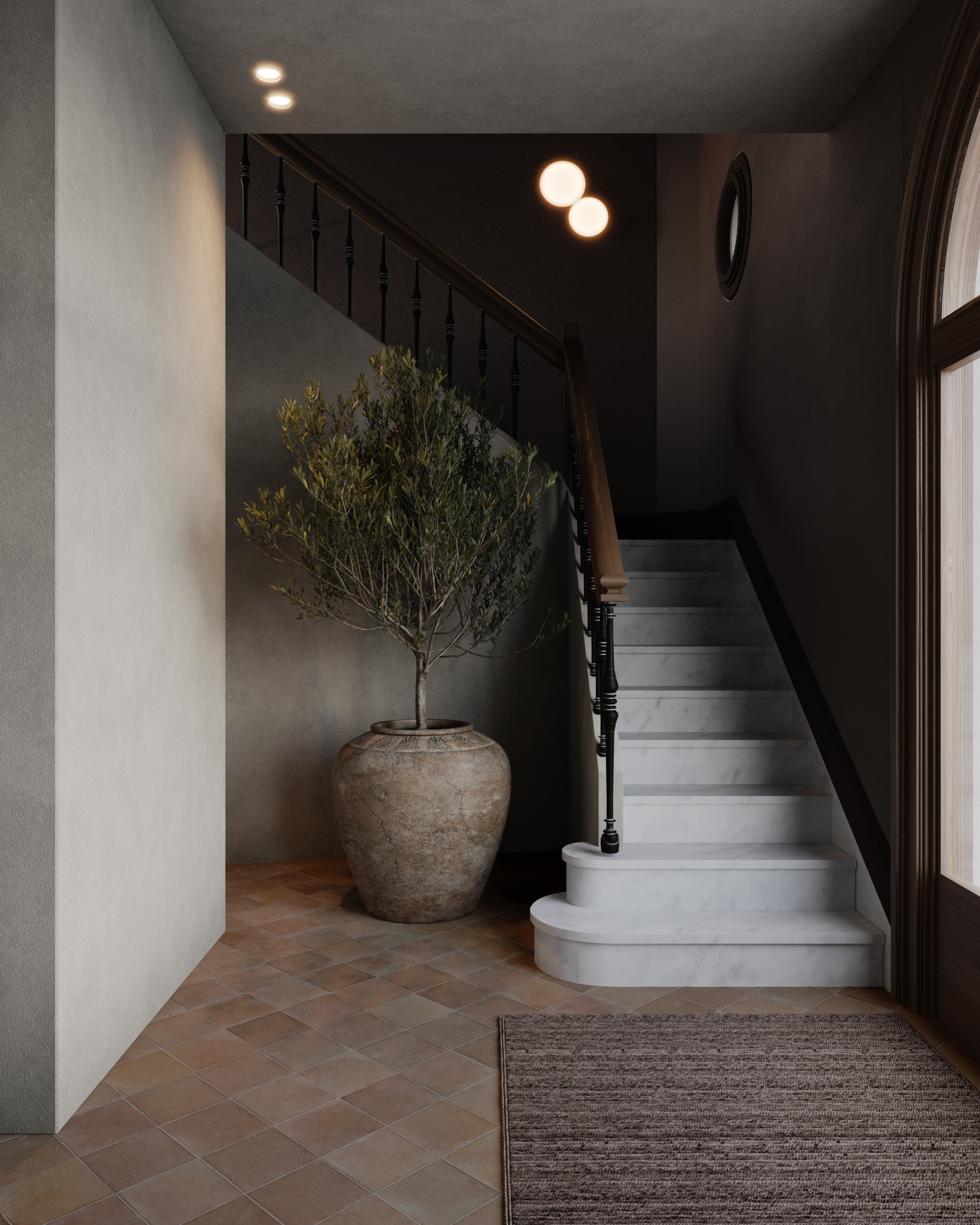 Hotel Entrance Staircase
